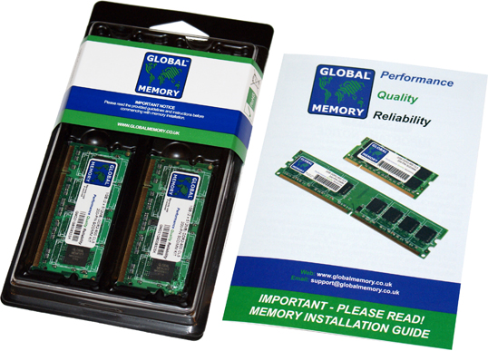 1GB (2 x 512MB) DDR2 400/533/667/800MHz 200-PIN SODIMM MEMORY RAM KIT FOR IBM/LENOVO LAPTOPS/NOTEBOOKS